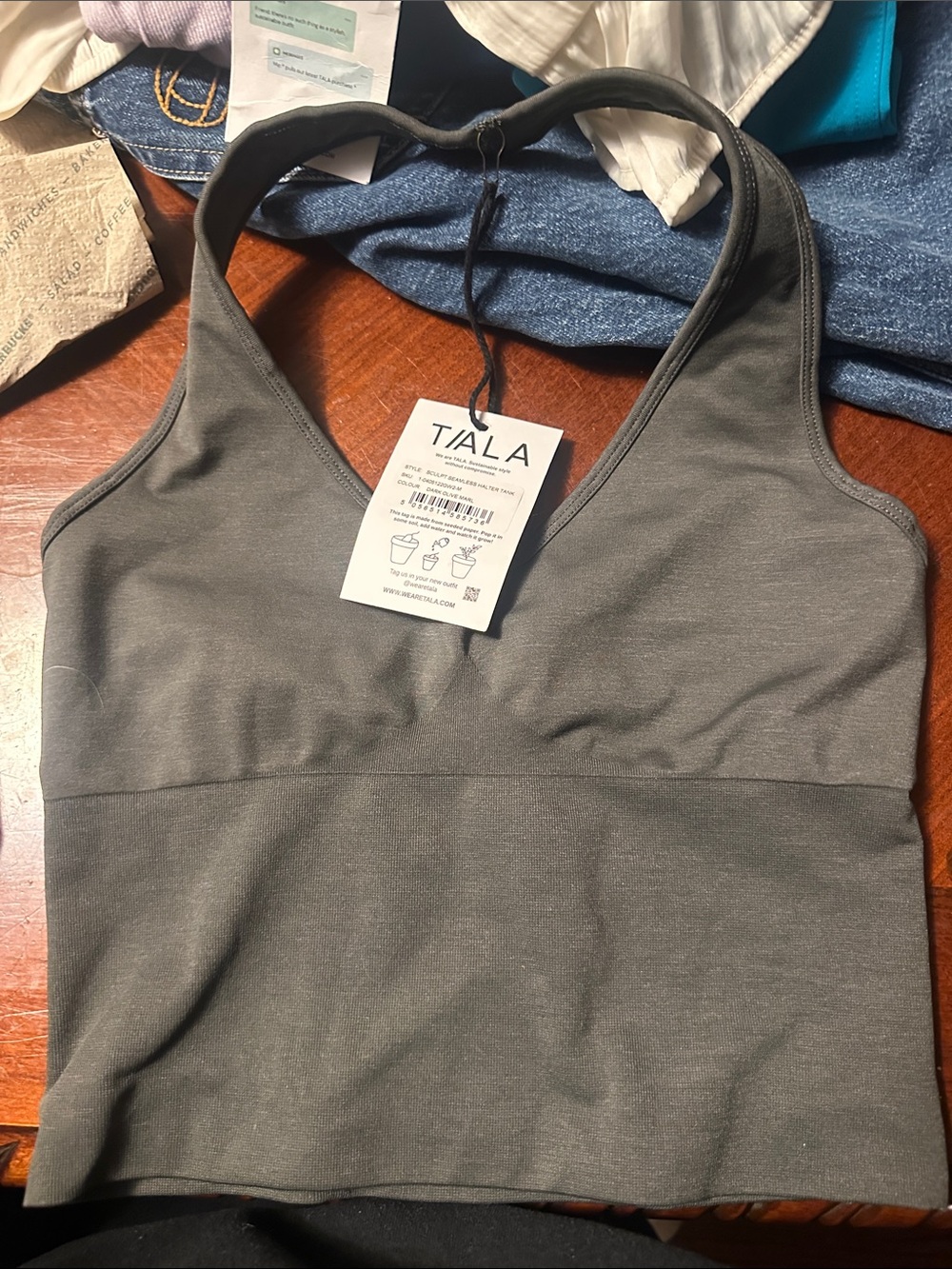 TALA Women's Grey Sports Crop Top